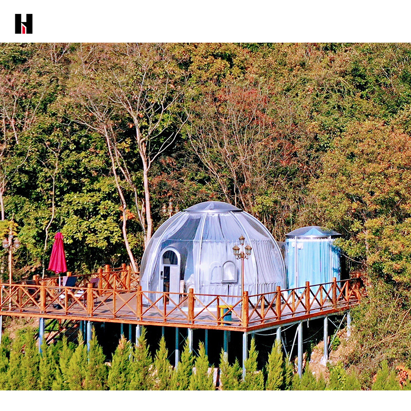 polycarbonate dome house transparent garden dome bubble house night view artifact star room house