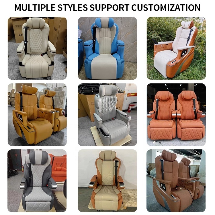 Manufacturer Electric Luxury Vip Car Seat Comfortable Soft Modified Swivel Car Seats for Sprinter Alphard MPV RV Van