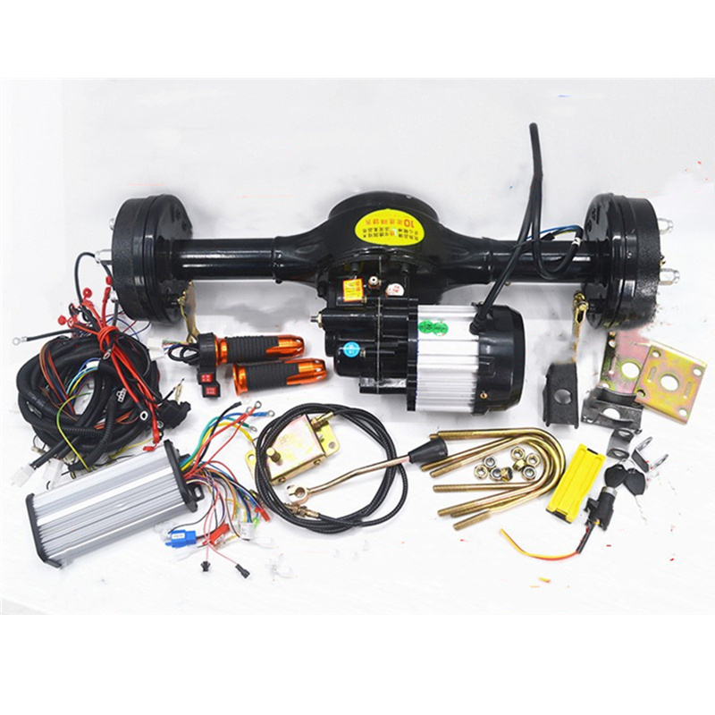 Electric tricycle quadricycle drum brake drive system modified power rear axle total 800W motor controller