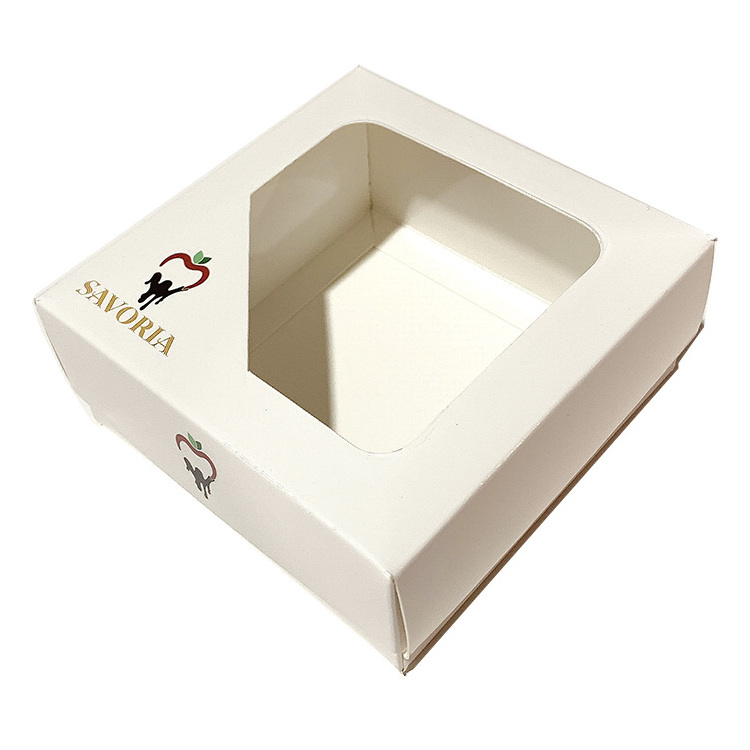 Wholesale Custom size rectangle wedding food box packaging cake box with window