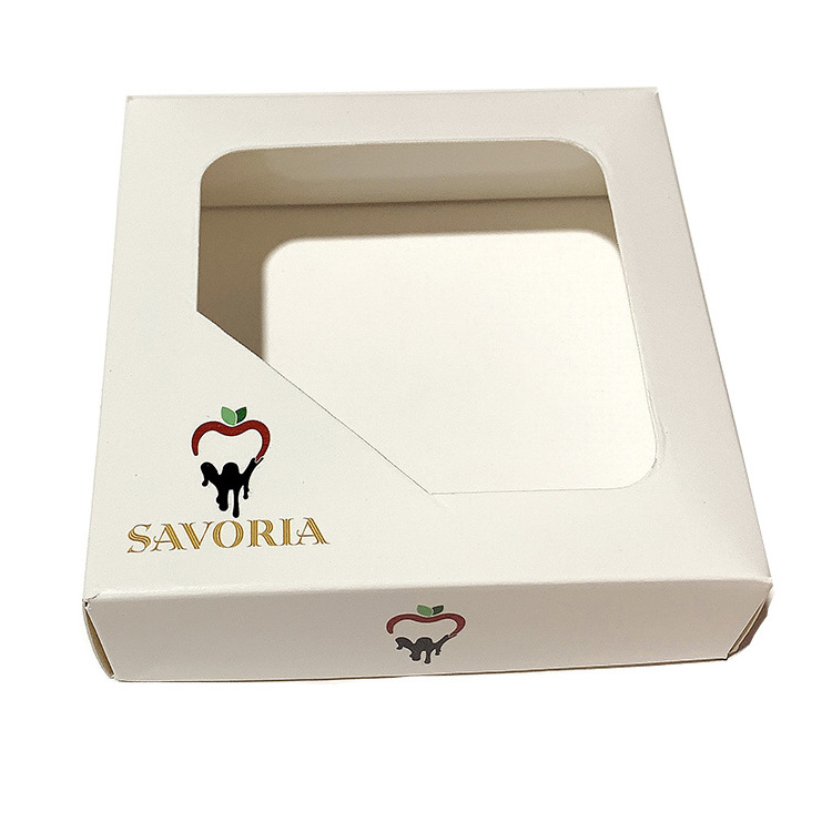 Wholesale Custom size rectangle wedding food box packaging cake box with window