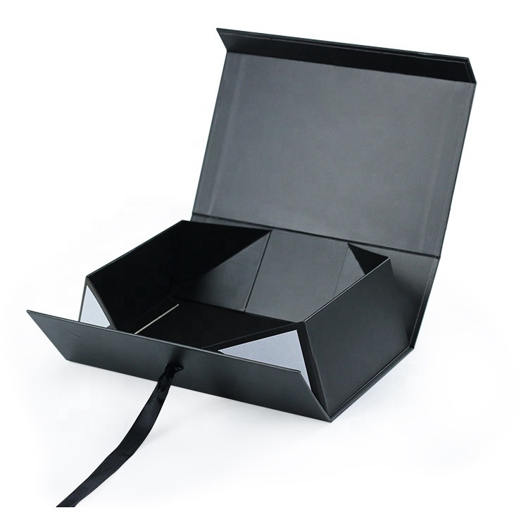 Wholesale Foldable Gift Box With Magnet Large Luxury Custom Apparel Clothing Packaging Boxes With Ribbon Closure