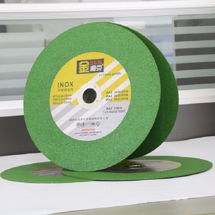 14 inch 3mm China manufacturer supply carbon green double net sharp wa stainless steel cutting disc