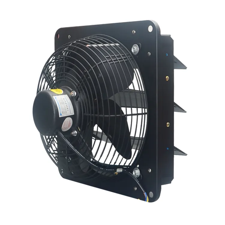 Factory Export Automatic Shutter Exhaust Fan High-quality Industrial Iivestock Farm Paint Room AC Wall Mounted Ventilation Fan