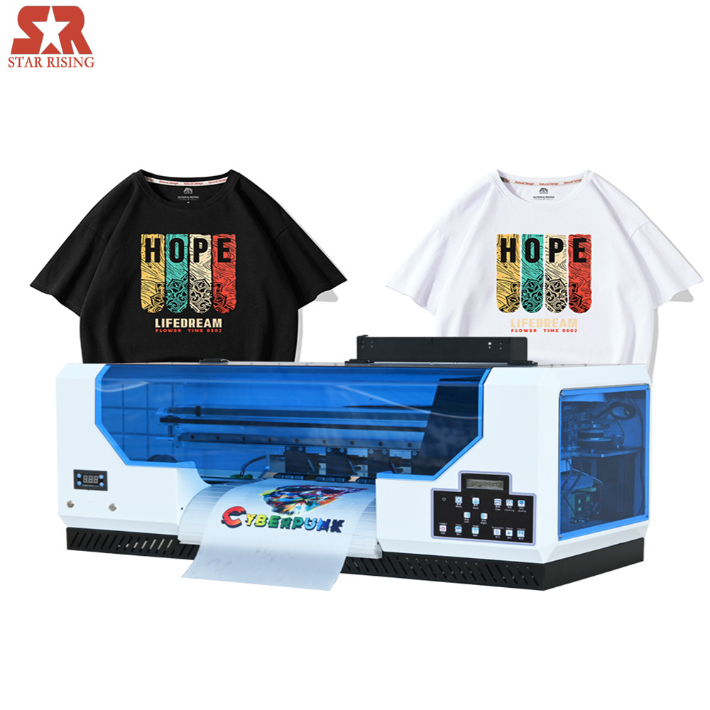 New Mini A2 A3 A4 PET Film DTF Printer 60cm 30cm Digital DTG for T-shirt Print With two Epson XP600 I3200 Printhead