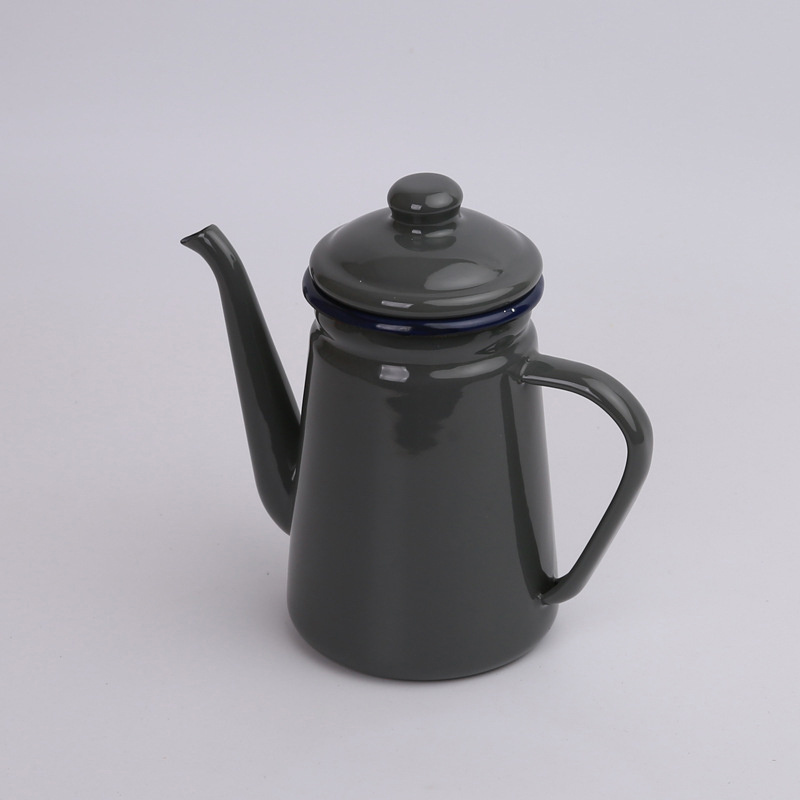 Custom Colour Printing Enamel Water Jug Enamel Pitcher with rolled rim