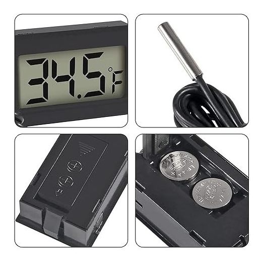 Fish Tank Thermometer Reptile Turtle Diving Pet Box With Probe Waterproof Electronic Thermometer Aquarium Thermometer TPM10