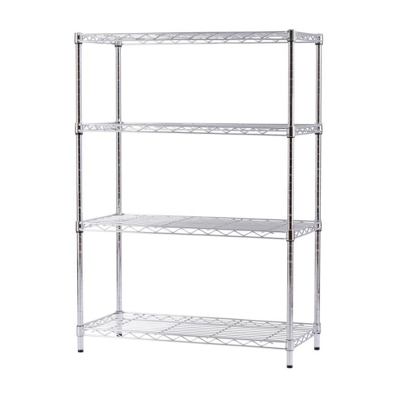 China Manufacturer 4 Tier Metal Shelving Racks Storage chromium wire shelves NSF Approval Wire Shelving