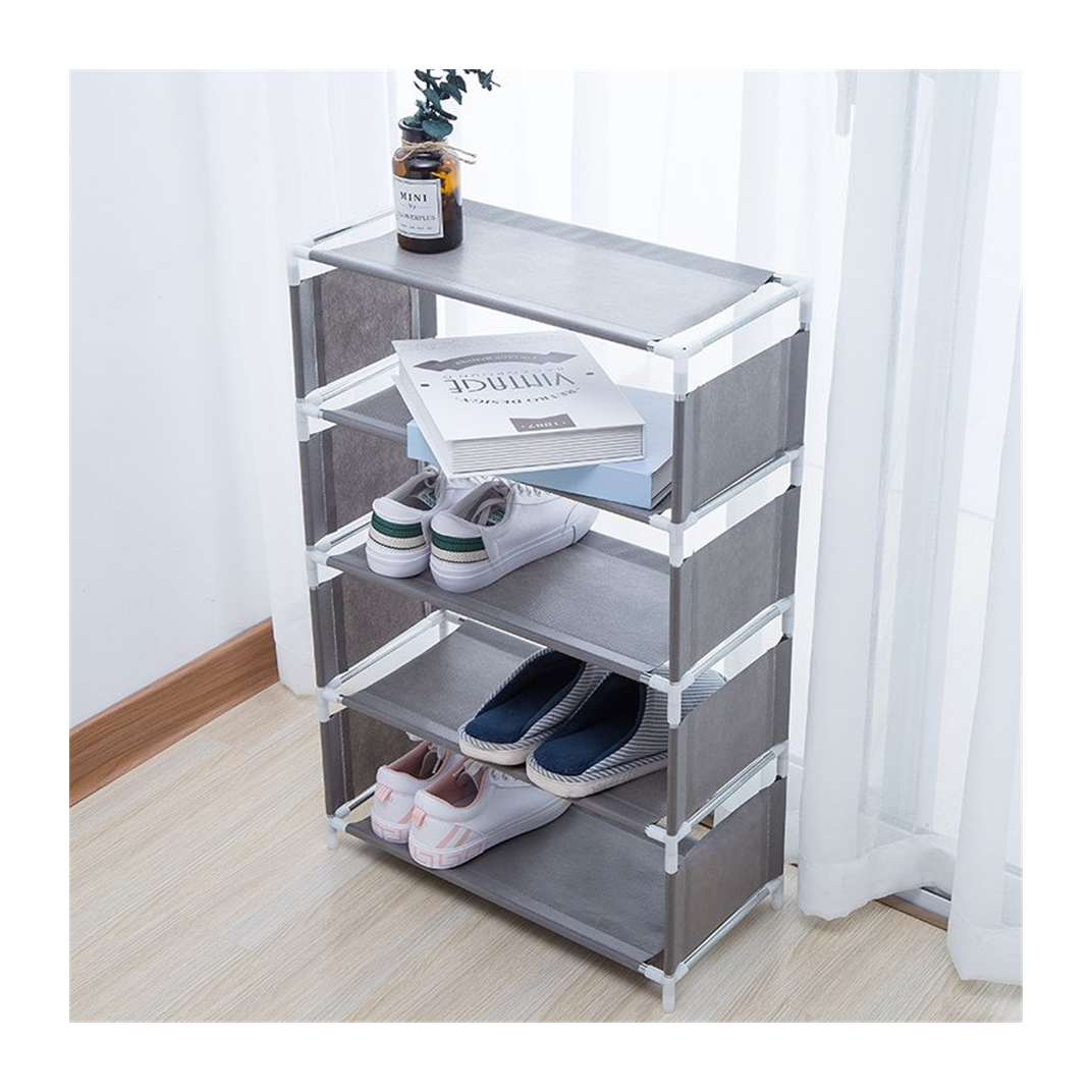 Mini Simple Diy Metal Outside Multiple 3 Layer Metal Store Display White Stackable Shoe Racks