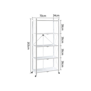 Wholesale Supply Home Black iron Metal Wire Folding Kitchen Corner Storage Shelf For Storage Kitchenware