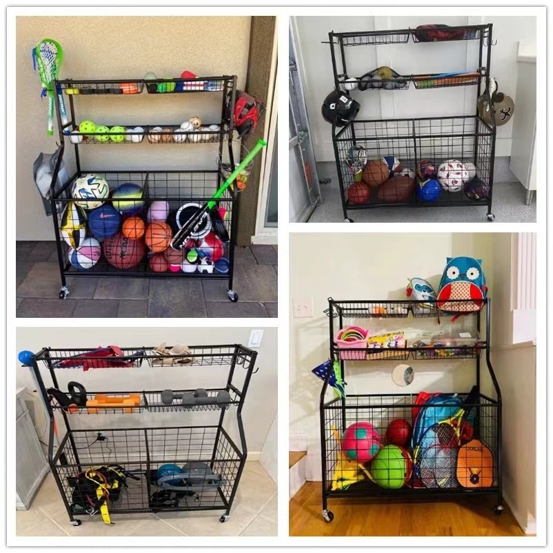 Garage sports equipment storage rack multifunctional ball storage rack sports supplies storage rack