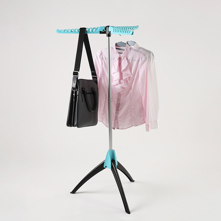 Portable Tripod design foldable indoor clothes drying rack bedroom bathroom garment rack