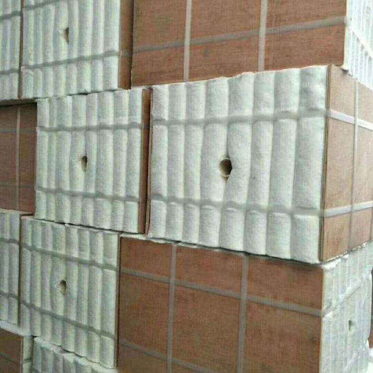 1000 to1300 C refractory Rcf heat proof fibre wool cotton blocks furnace thermal insulation ceramic fiber module for pizza oven