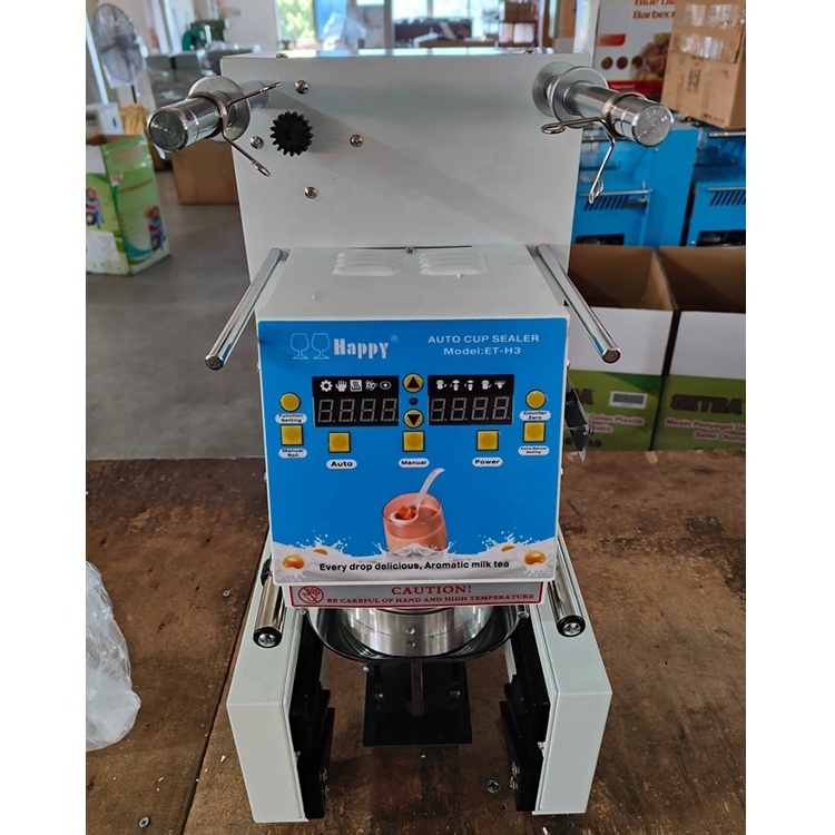 Cup Sealing Machine 95mm 90mm Cup Sealer Machine Fully Automatic Boba Sealer for Milk Bubble Tea Coffee