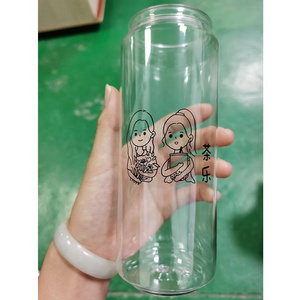 Packaging Plastic Pop Can 500ml Clear Empty Bubble Soda Bottles with Easy Open Lids