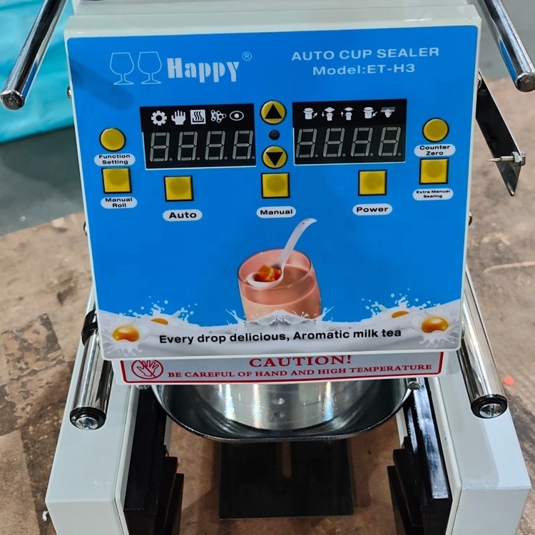 Cup Sealing Machine 95mm 90mm Cup Sealer Machine Fully Automatic Boba Sealer for Milk Bubble Tea Coffee