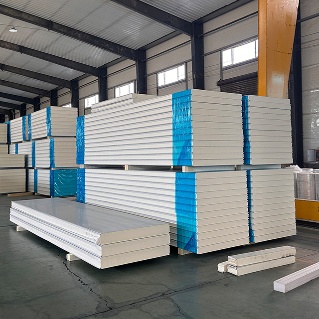 Factory Direct Board Insulated Pu Panels Rock Wool Sandwich Roof Panel Double Side system clean room wall sandwich panels