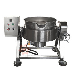 gas electric double jacketed kettle boiler cooking pot jacketed kettle mixer machine with mixer