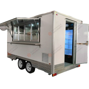 Large food trailer shipping container refrigerated freezer australian rent european solar kebab bicycle food trailer