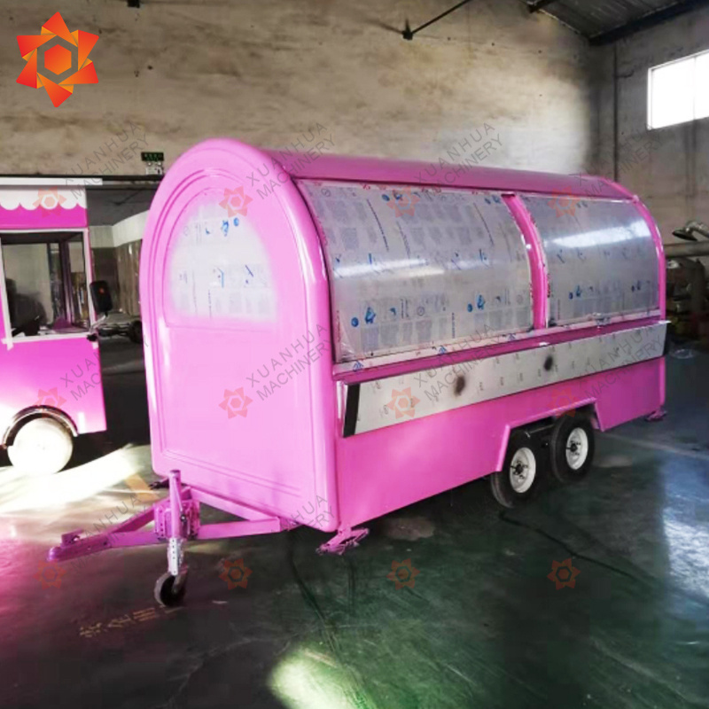 Large food trailer shipping container refrigerated freezer australian rent european solar kebab bicycle food trailer