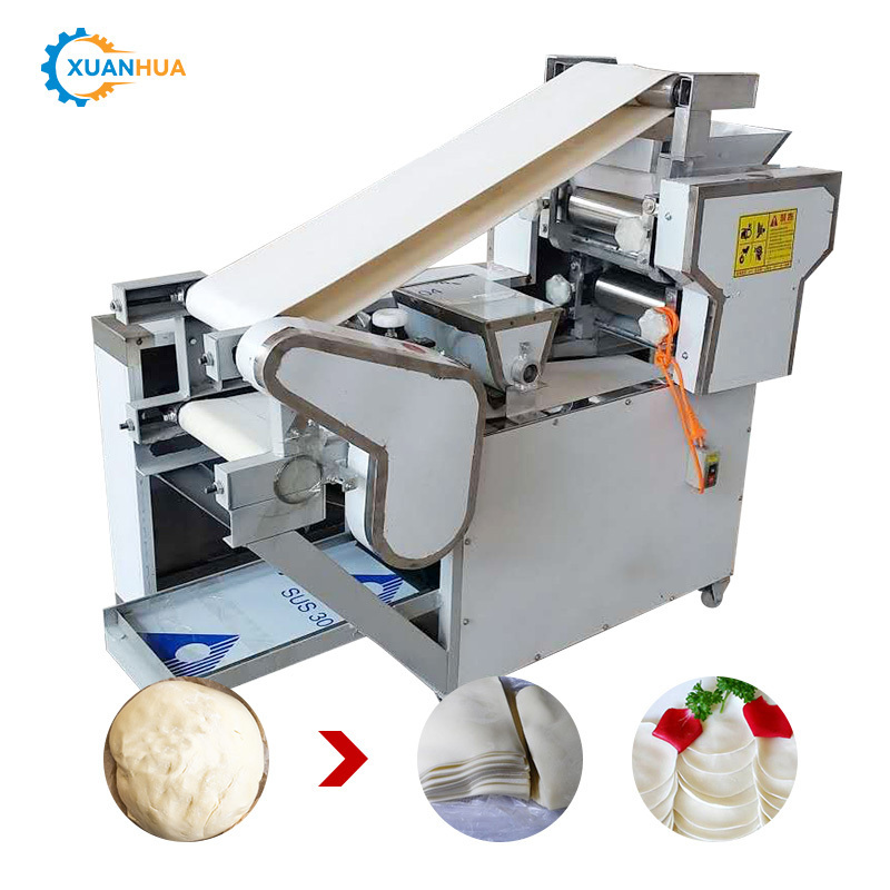 Dumpling skin fully automatic roti chapati puff pastry samosa sheet maker base pizza dough making machine