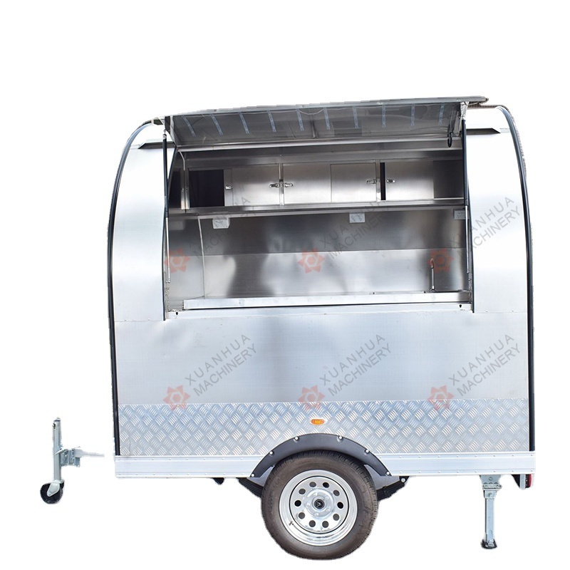 Large food trailer shipping container refrigerated freezer australian rent european solar kebab bicycle food trailer