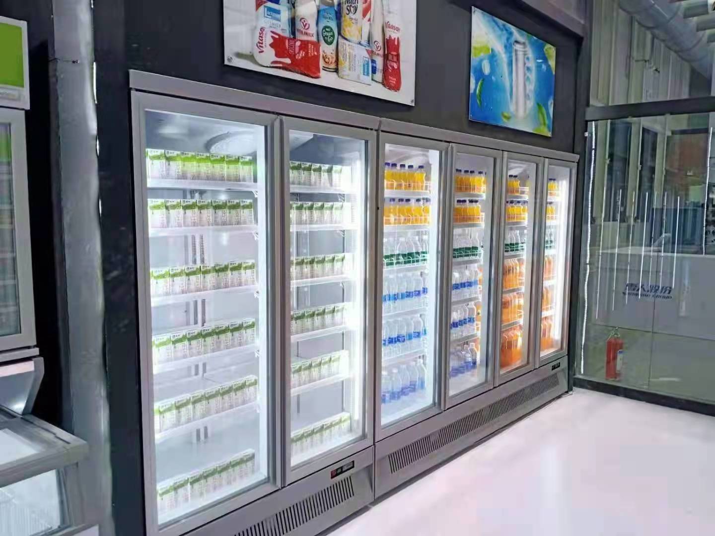 commercial glass door beverage beer display fridge Pepsi cooler refrigerator chiller showcase