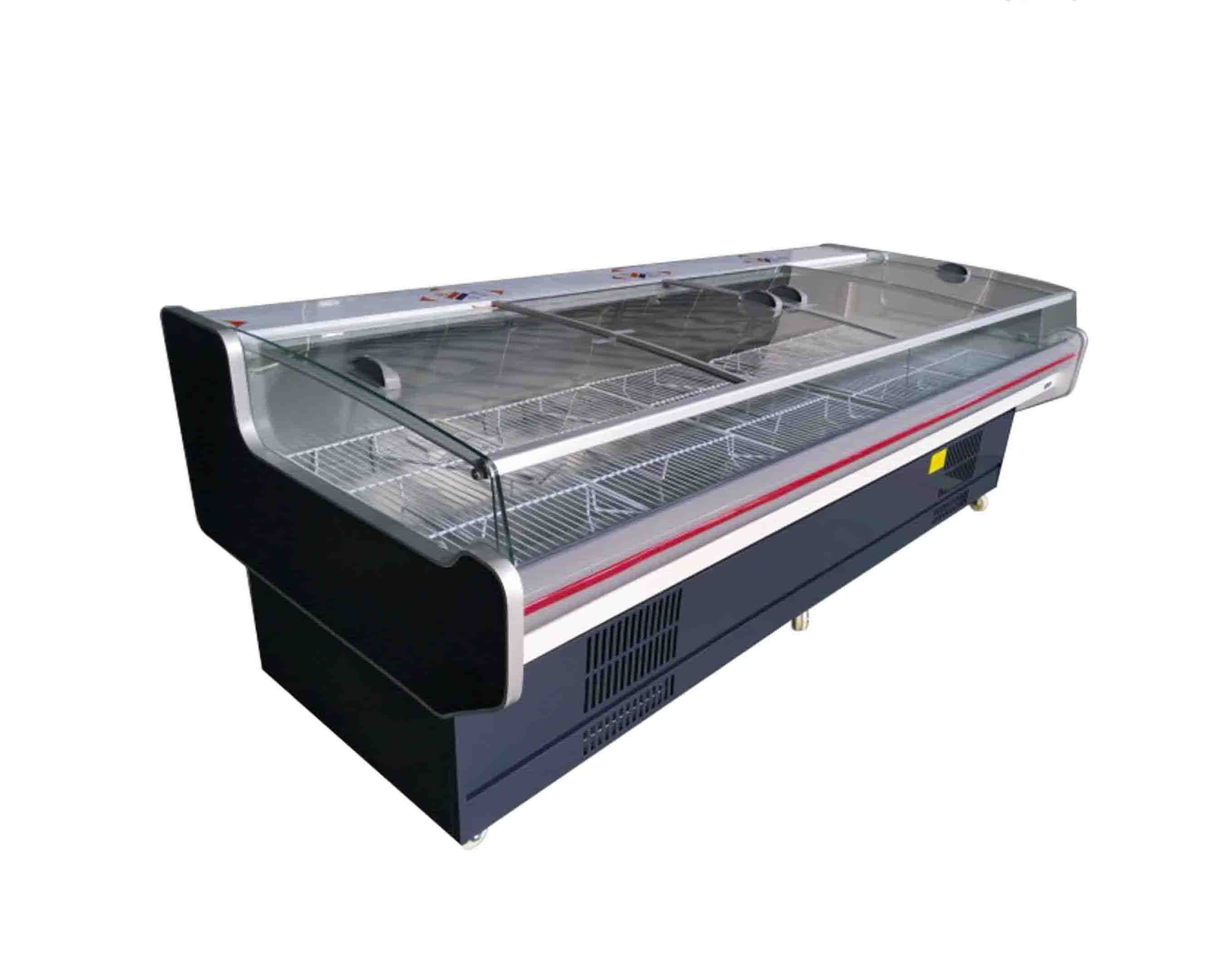 Meat display cases commercial top glass door static cooling refrigerator cooler meat service counter