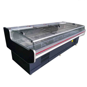 Meat display cases commercial top glass door static cooling refrigerator cooler meat service counter