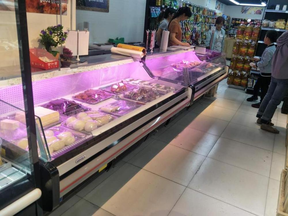 Hot sale deli refrigerator / Fan cooling meat display refrigerator / supermarket fresh meat counter with LED light