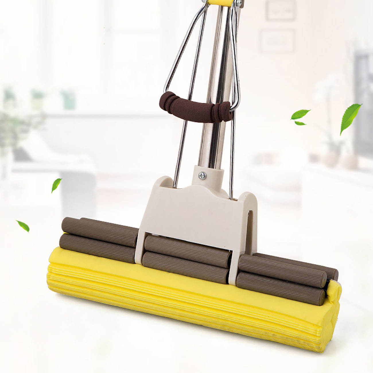 2022 Household Magic Best Water Absorbing Bucket Sponge PVA Mop With Telescopic Handle PVA Sponge Mop For Home Cleaning