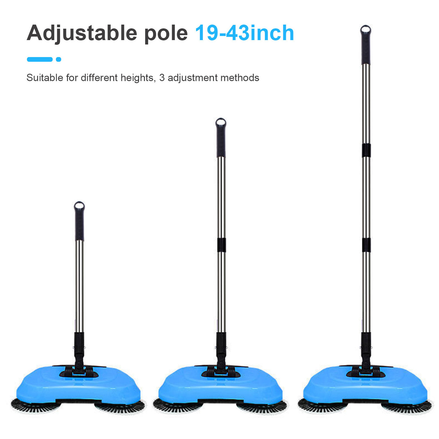 Household Bathroom cleaning lazy Flat Telescopic 360 Floor Mop Sponge Mop Cleaning Mop with Stainless Steel Stick