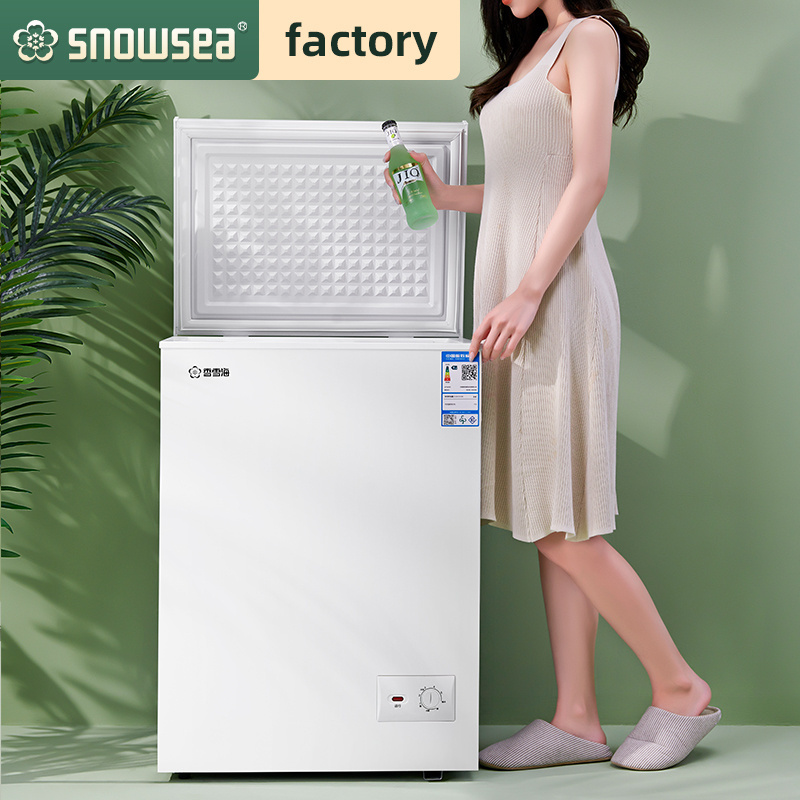 Snowsea BD-158 CE CB Single Door Fridges deep chest electric freezers with lock LED Light Single temperature gas mini freezer