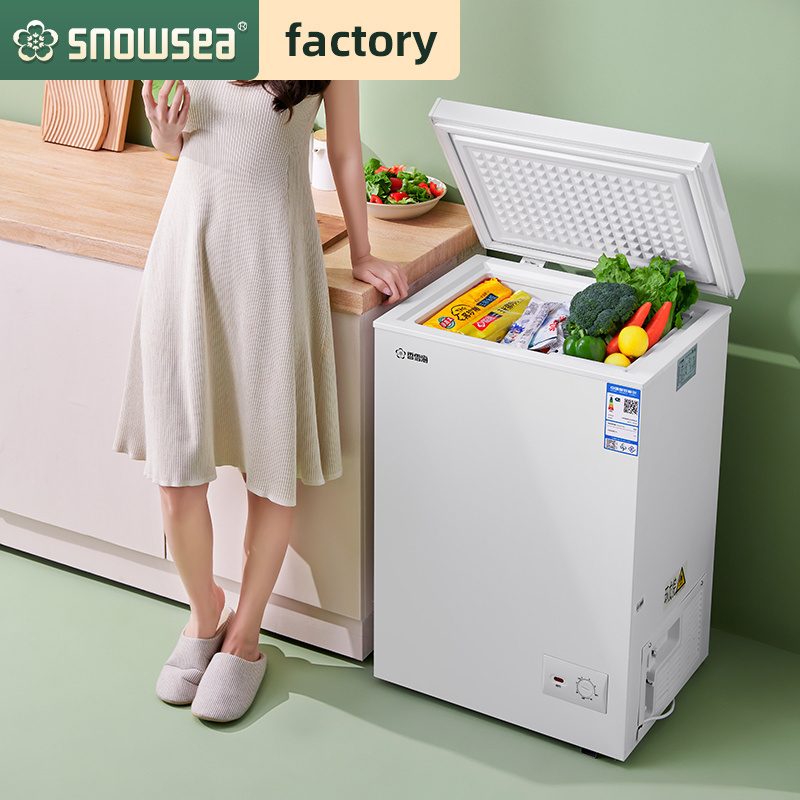 Snowsea BD-158 CE CB Single Door Fridges deep chest electric freezers with lock LED Light Single temperature gas mini freezer