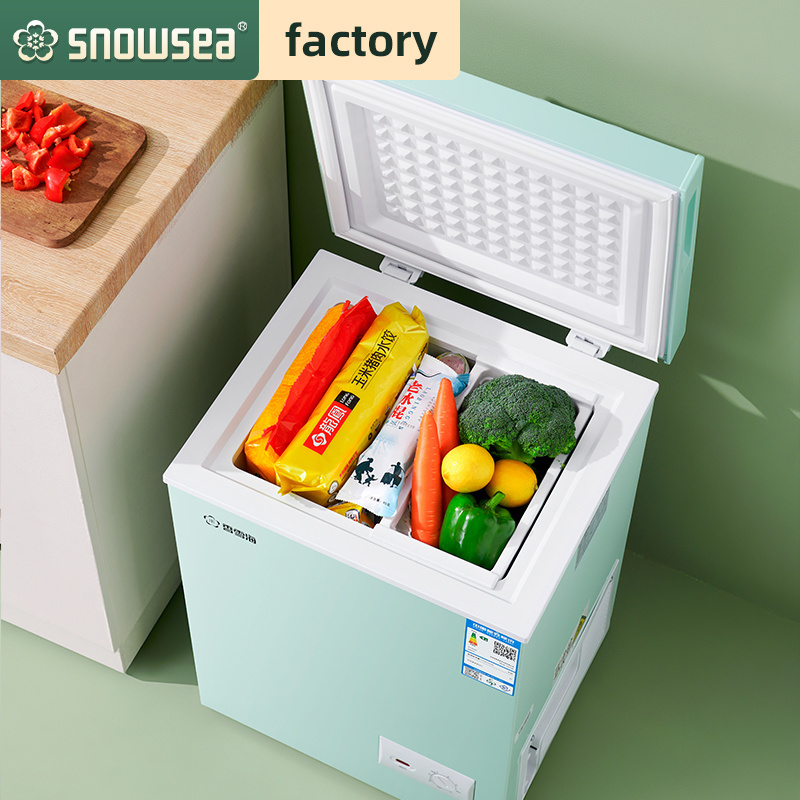 Snowsea BD-158 CE CB Single Door Fridges deep chest electric freezers with lock LED Light Single temperature gas mini freezer