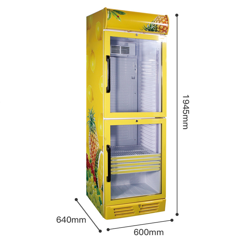 LC-380DD R290a  foam blowing agent display  lock and key showcase for drinks