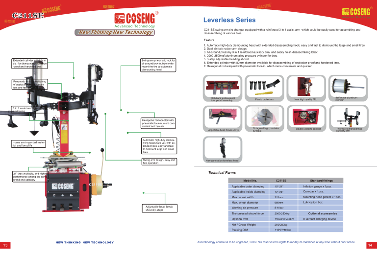 C211SE High performance Factory Price motorcycle tire changer machine for motorcycle