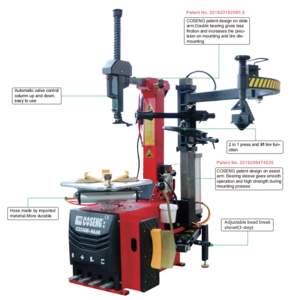 Best selling CE approved semi automatic swing arm hydraulic tire changer