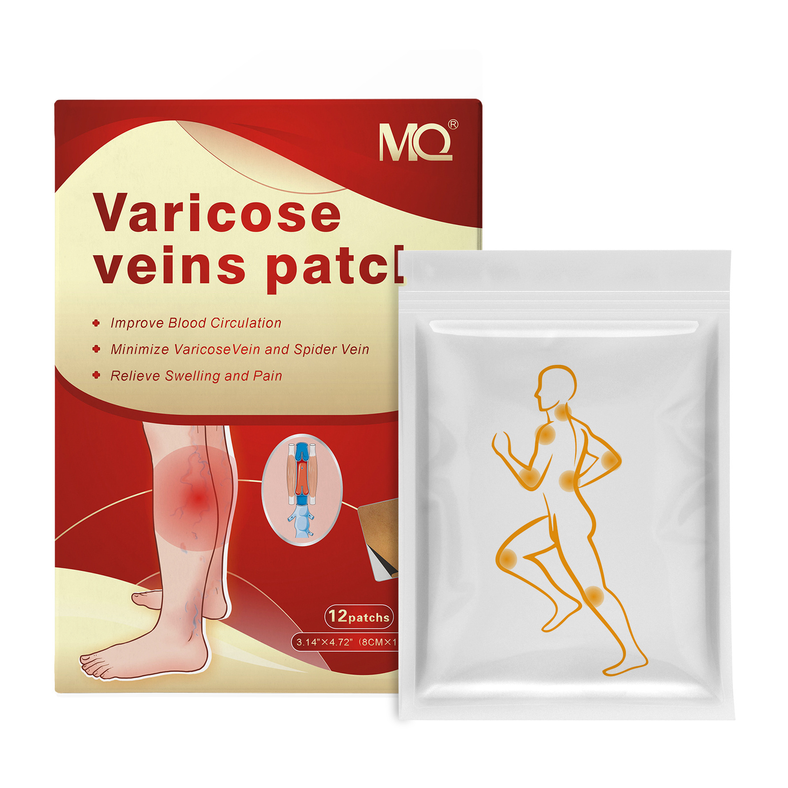 MQ brand health care products supplies Chinese plaster varicose treatment veins patches