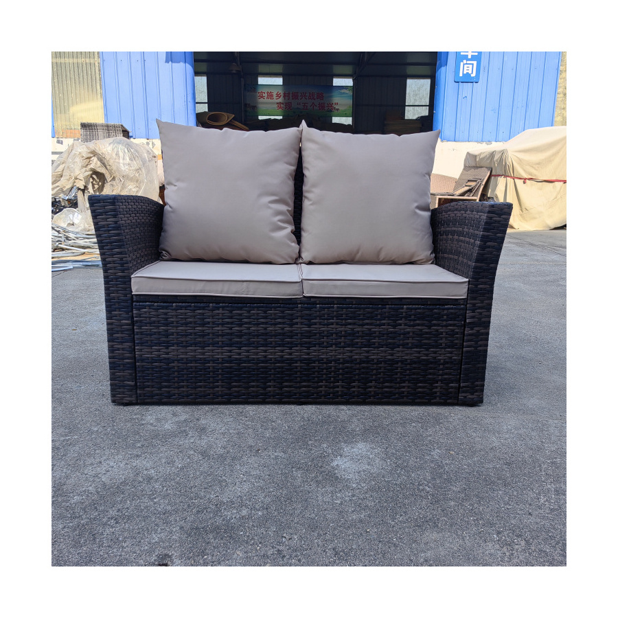 Modern design grey rattern sofa patio furniture set rattan sofa new patio furniture for garden