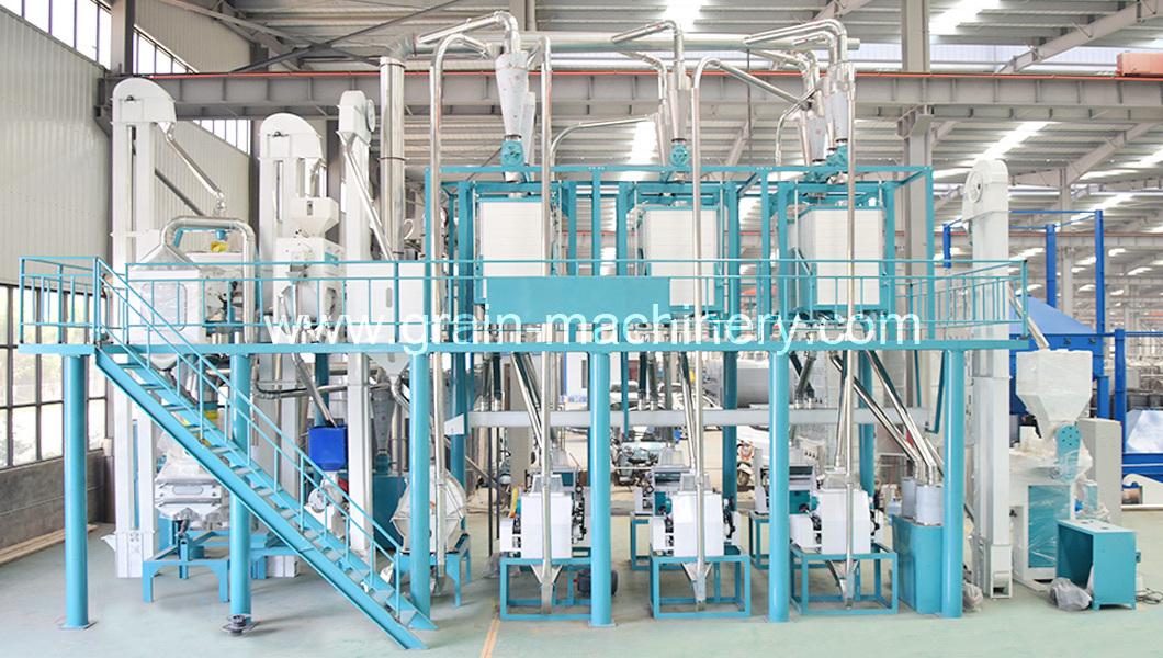 50TPD Complete Set Automatic Maize Flour Milling Machine Corn Flour Mill Plant Maize Milling Machine