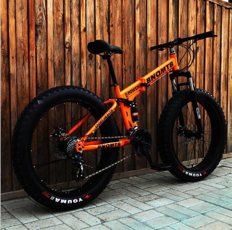 26-inch Mountain Bike 4.0 Widening Folding Big Fat Tire Bicycle