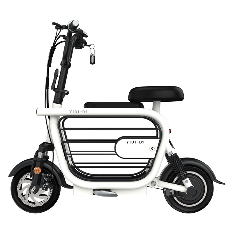 48V 400W Foldable 11 Inch Tubeless Tyres 2 Wheel Pet Carrier Powerful Scooter Mini Electric Bicycle