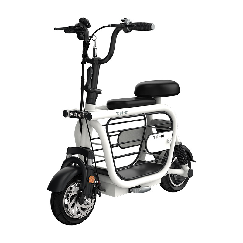 48V 400W Foldable 11 Inch Tubeless Tyres 2 Wheel Pet Carrier Powerful Scooter Mini Electric Bicycle