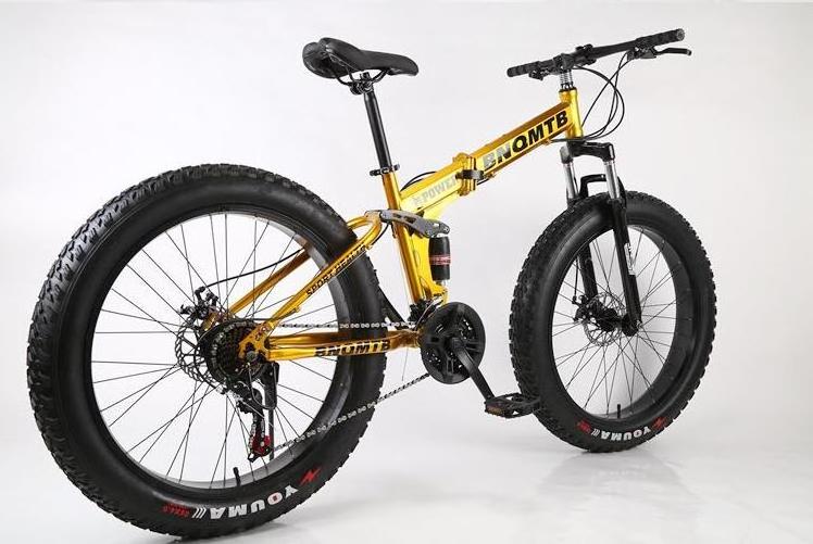 Fat Tire 26 inch Mountain Bike 4.0 Widening Folding Big Fat Tire Big Wheel Bicycle