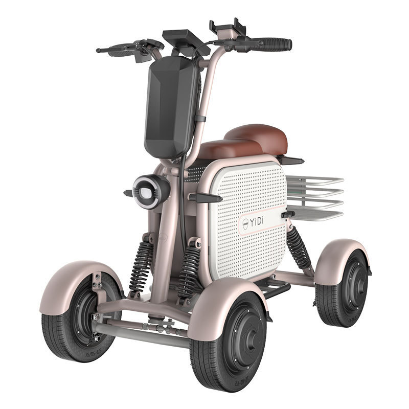 500W 1000W Motor Pet Scooter 4 Wheel Outing Electric Scooter ElectricTricycle Bike With Dog Carrier