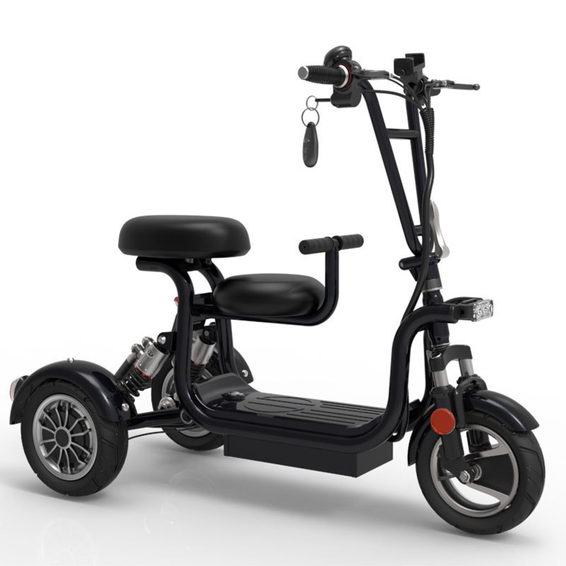 Dual Motor 30km 10 Inch Tire Lithium Battery 3 Wheel Electric Tricycles Scooter Electric Street Legal With Seat