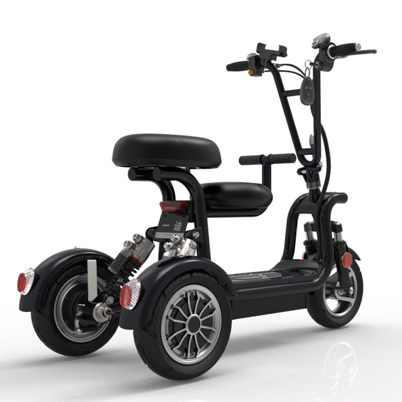 Dual Motor 30km 10 Inch Tire Lithium Battery 3 Wheel Electric Tricycles Scooter Electric Street Legal With Seat