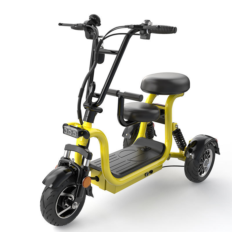 YIDI Mini Electric Tricycle 400W 48V Electric Trike With Child Seat 3 Wheel Folding Electric Scooter Bike