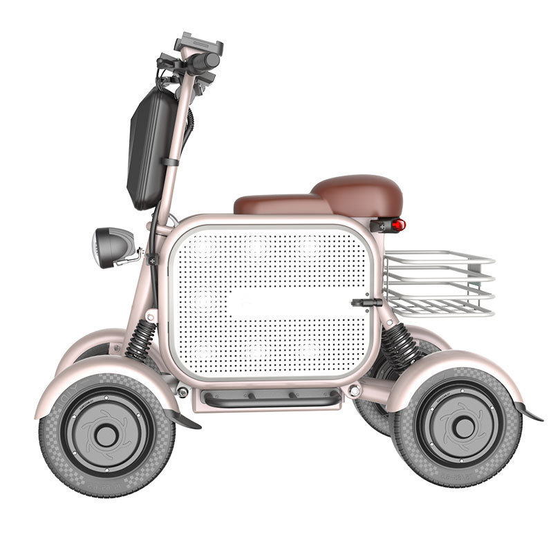 500W 1000W Single Dual Motor 4 Wheel Elderly Electric Scooter ElectricTricycle Bike With Dog Carrier